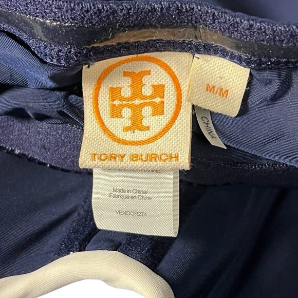 Tory Burch Women's Navy Blue White Padded Lipsi One-Piece Bathing Suit Size M - Picture 5 of 8